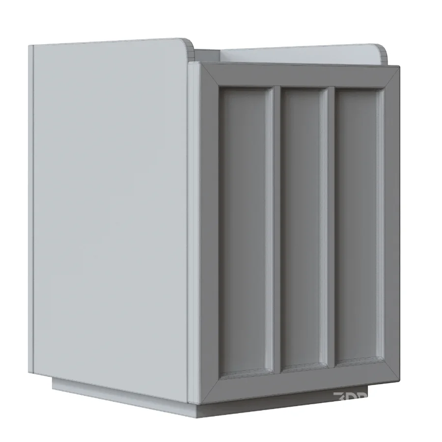 Box One-Door Bedside Table Image 2
