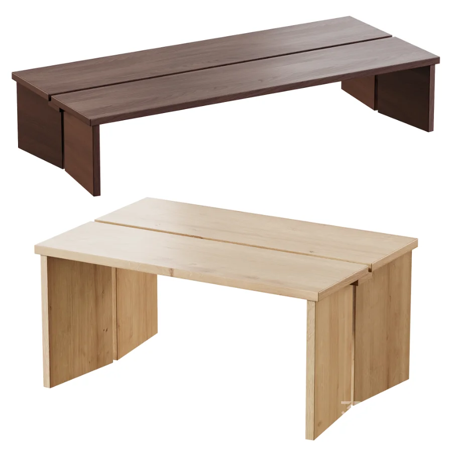 Amad oak wood coffee tables Image 1