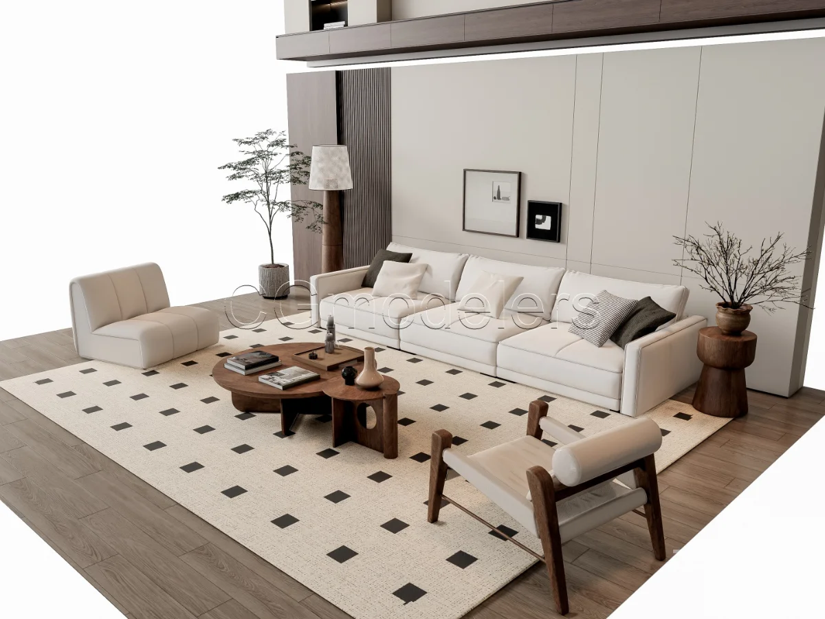 MODERN LUXURY LIVING ROOM SET 6 Image 9