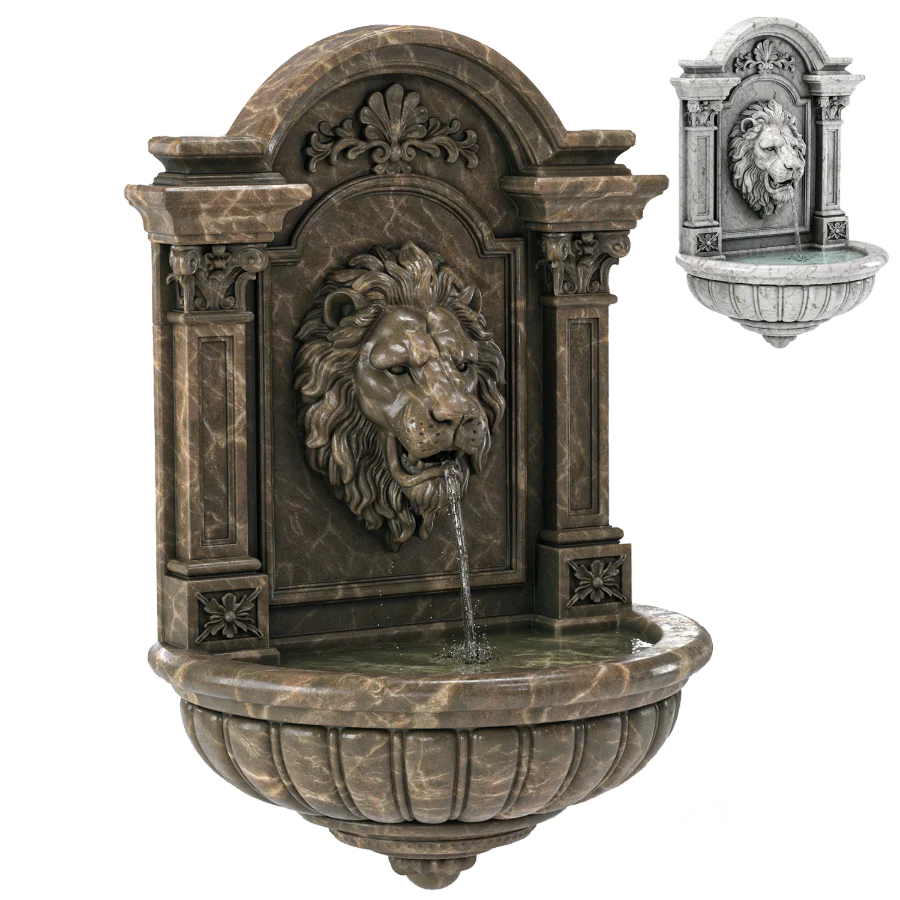 Fountain Collection 02 – Classic Lion Head Wall Fountain Image 1