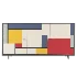 French Abstract Art Accent Cabinet - Thumbnail 4