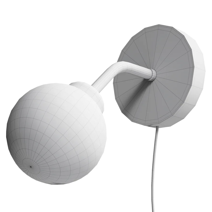 Apiales Wall Lamp Satin Black with Cord Image 3