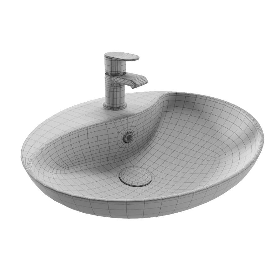 WeltWasser Elbach 1147 White Gloss Countertop Washbasin Image 2