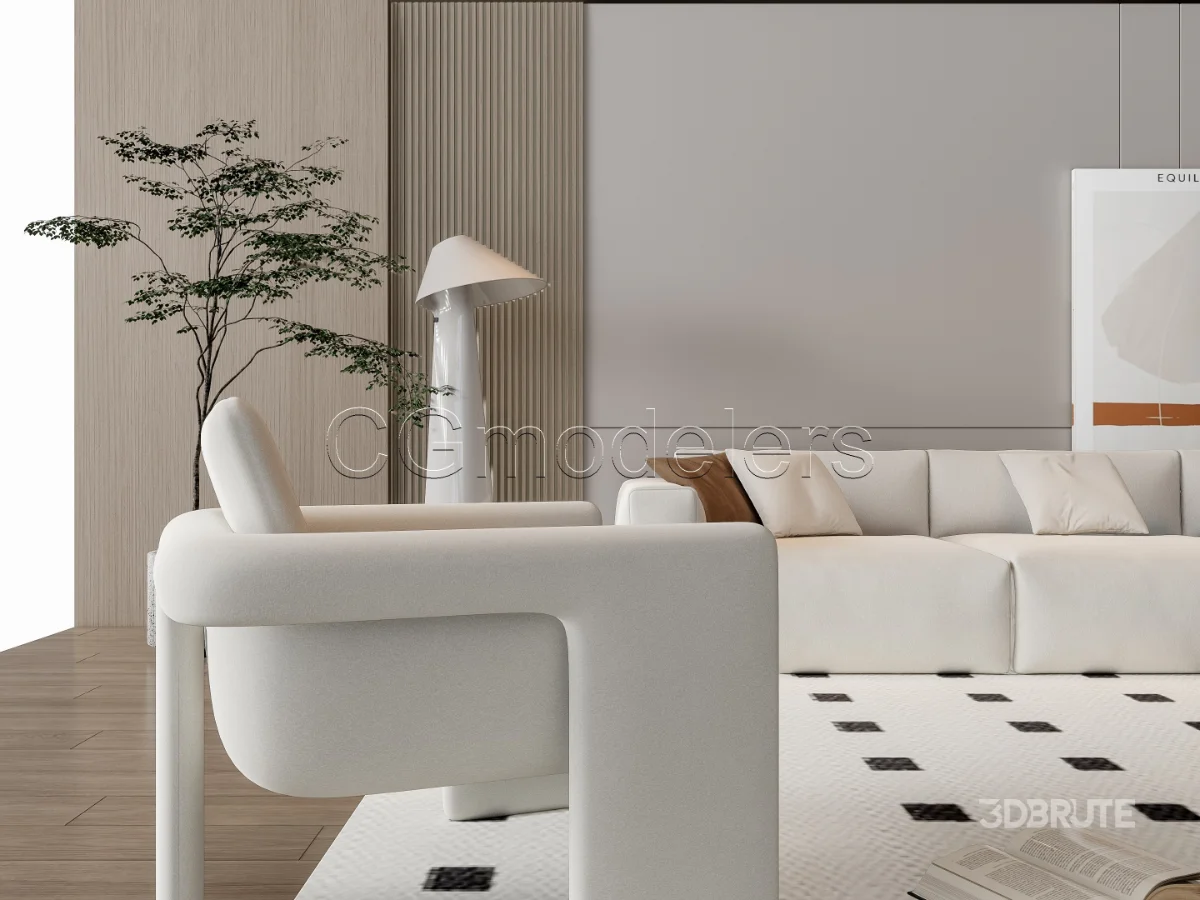 MODERN LUXURY LIVING ROOM SET 17 Image 4