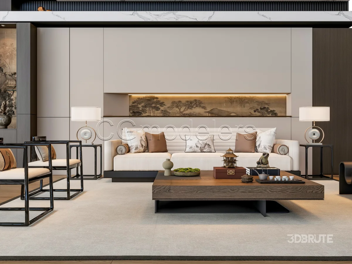 MODERN LUXURY LIVING ROOM SET 3 Image 19