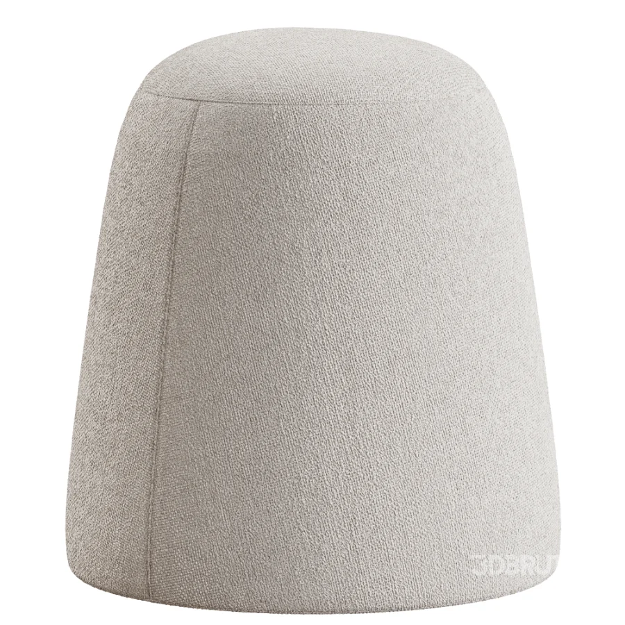 Pouf Curly Velour Terracotta Image 6