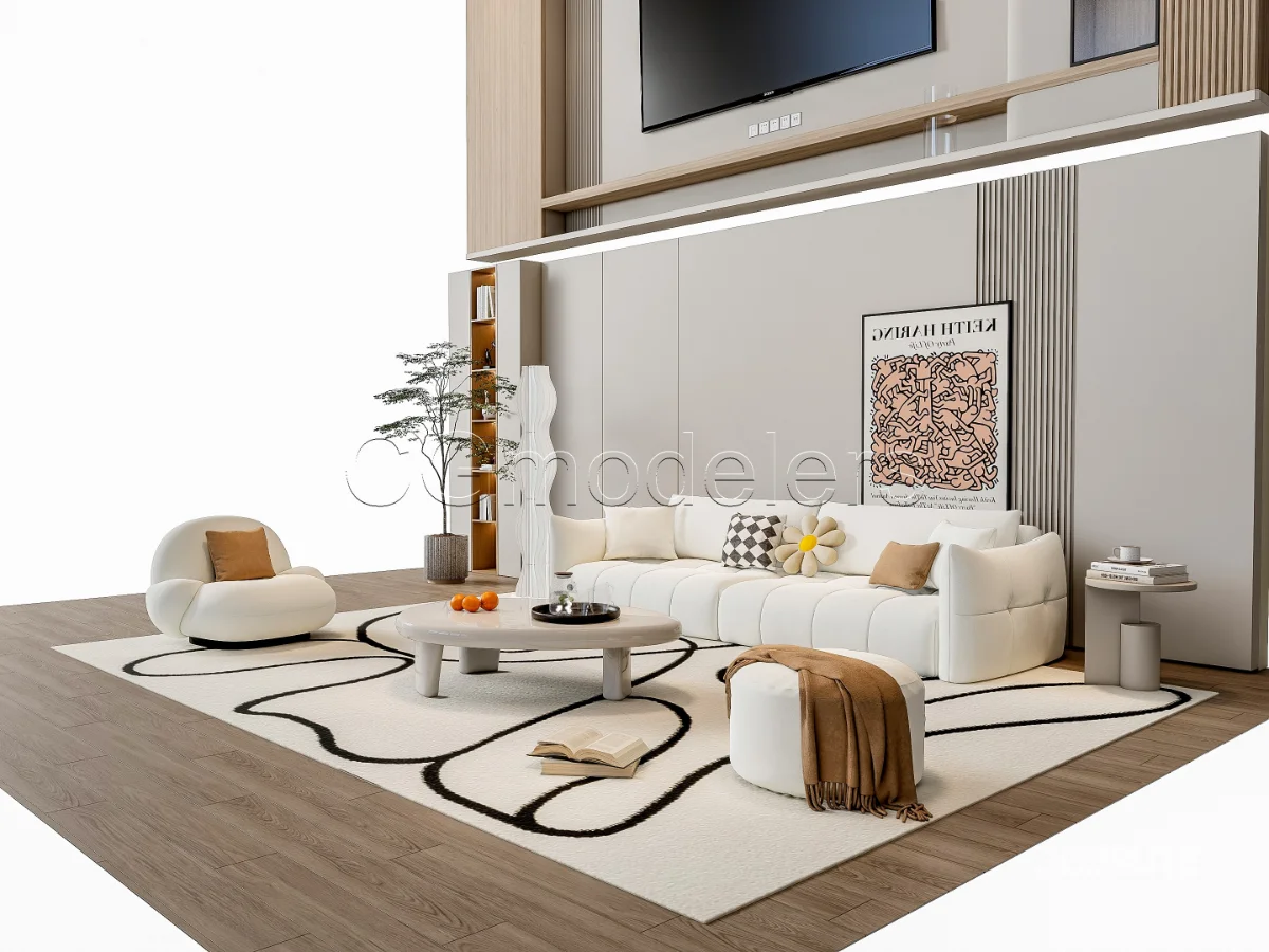 MODERN LUXURY LIVING ROOM SET 5 Image 5