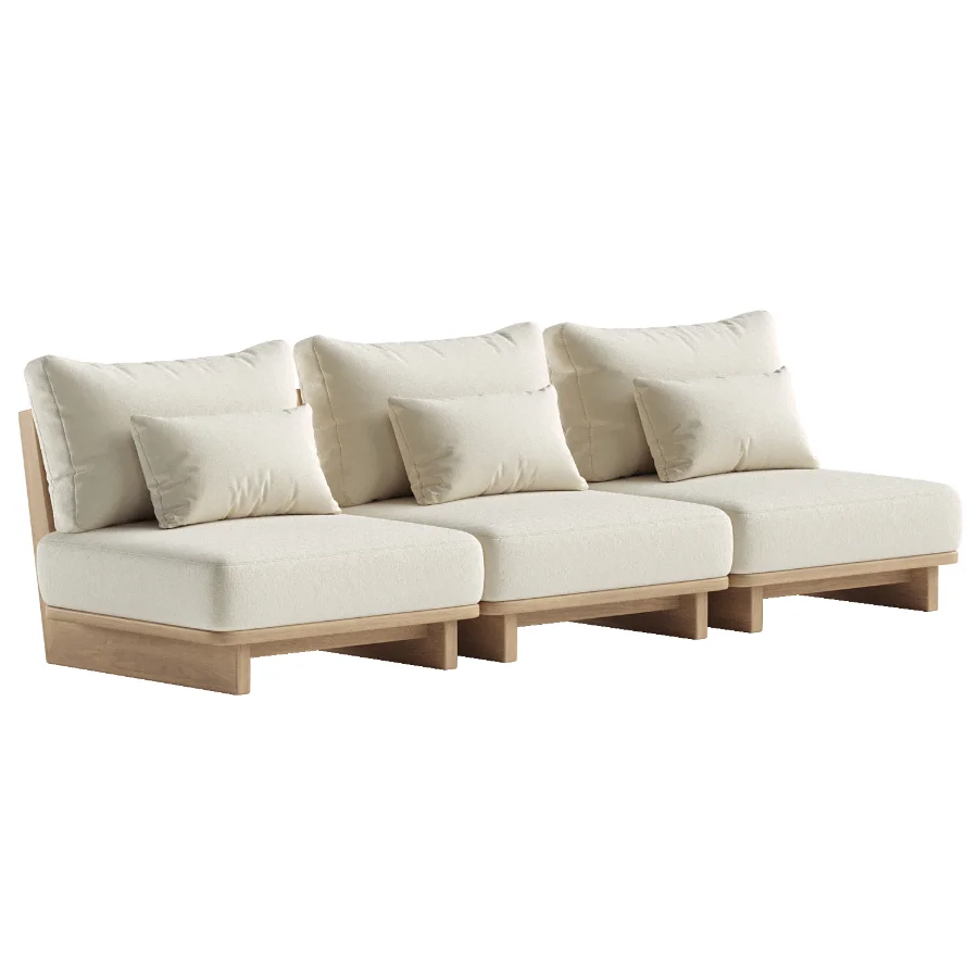 Daphne Outdoor Armless Sofa Image 2