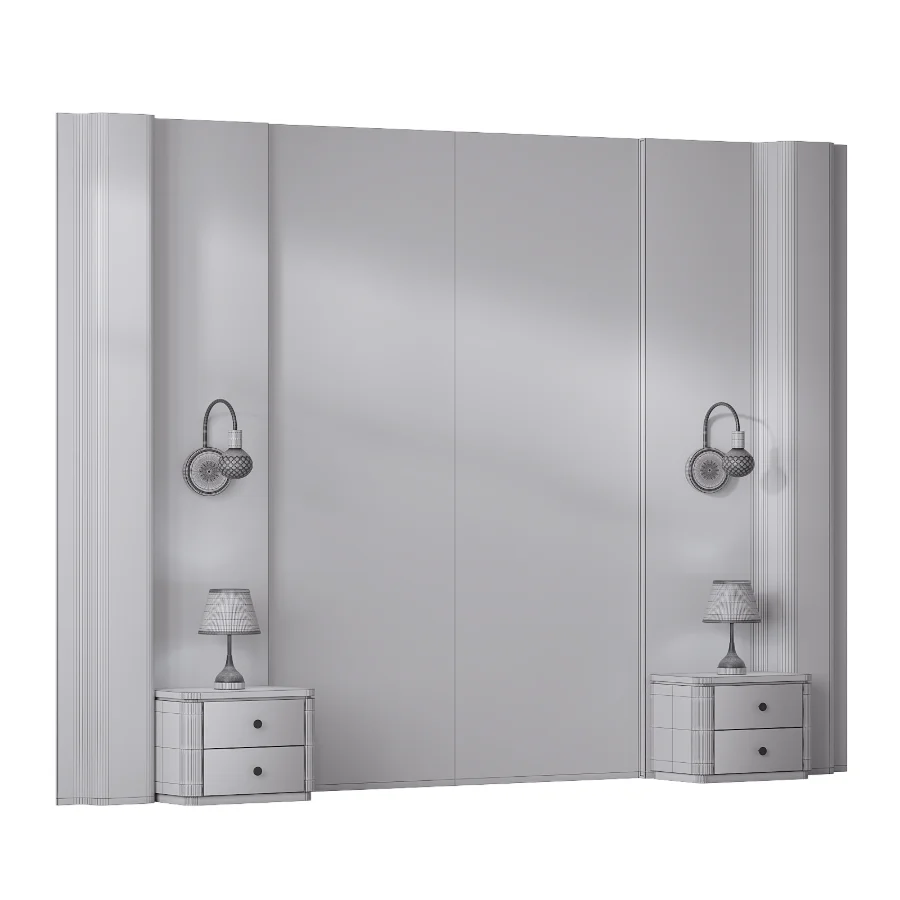 Modern style bedroom headboard set 002 Image 3