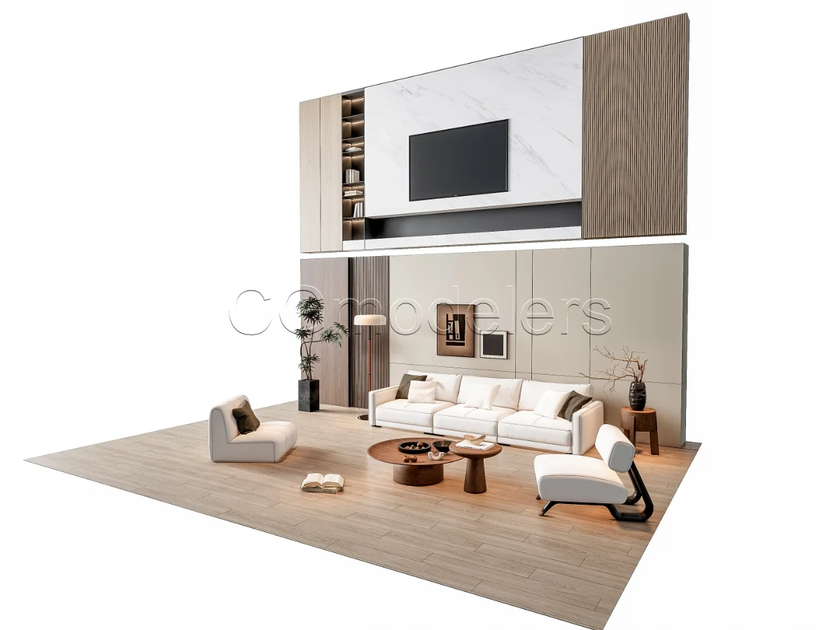 MODERN LUXURY LIVING ROOM SET 8 Image 2