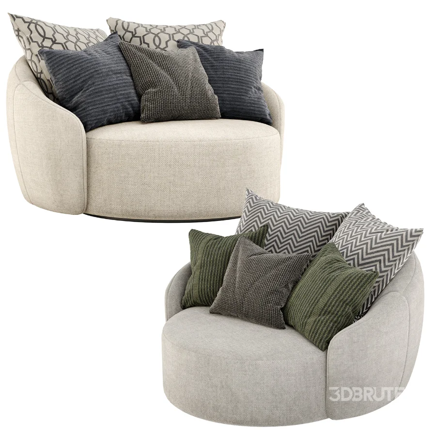 Globe girevole sofa by Flex team Image 1