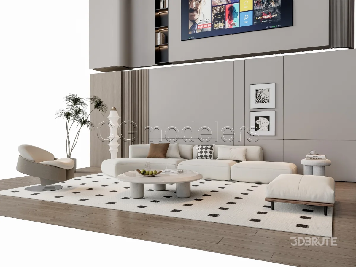 MODERN LUXURY LIVING ROOM SET 11 Image 6