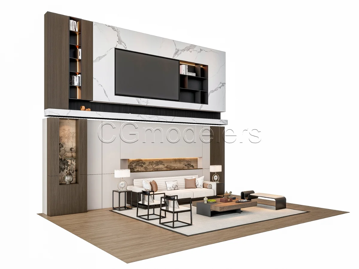 MODERN LUXURY LIVING ROOM SET 3 Image 4
