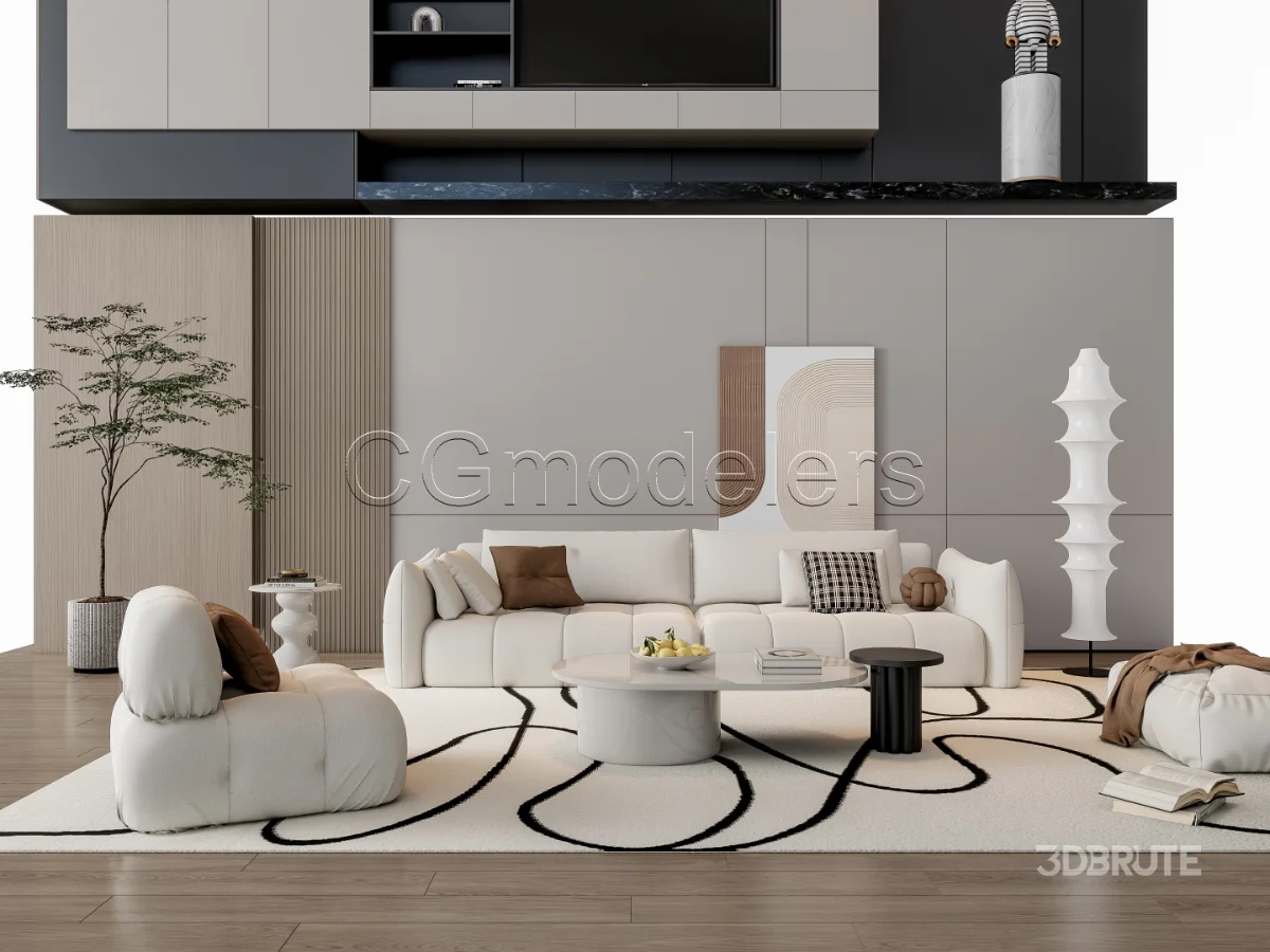 MODERN LUXURY LIVING ROOM SET 20 Image 14