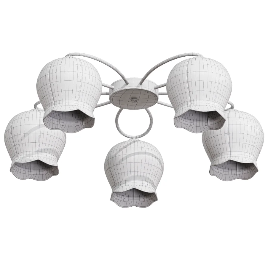 Floral Glass Ceiling Lamp Image 5