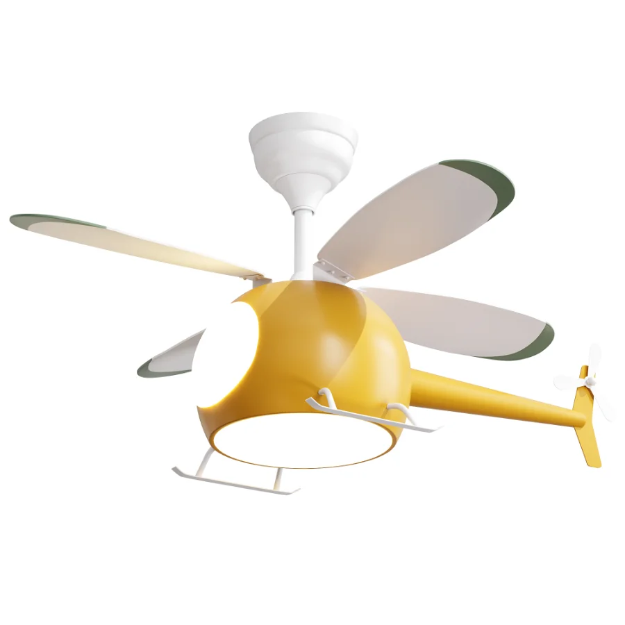 Creative Cartoon Airplane Ceiling Fans with LED Lights Image 3