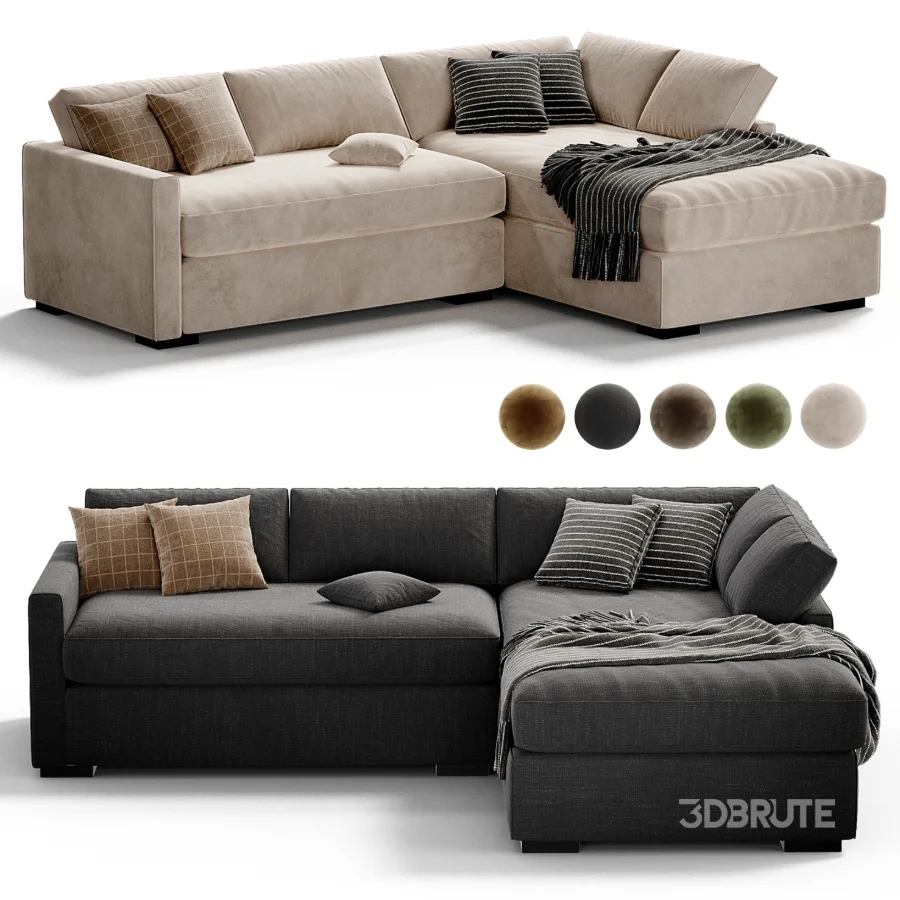 Clara Slim Arm Sleeper Sectional Image 1