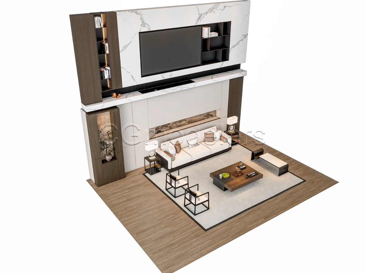 MODERN LUXURY LIVING ROOM SET 3 Image 6