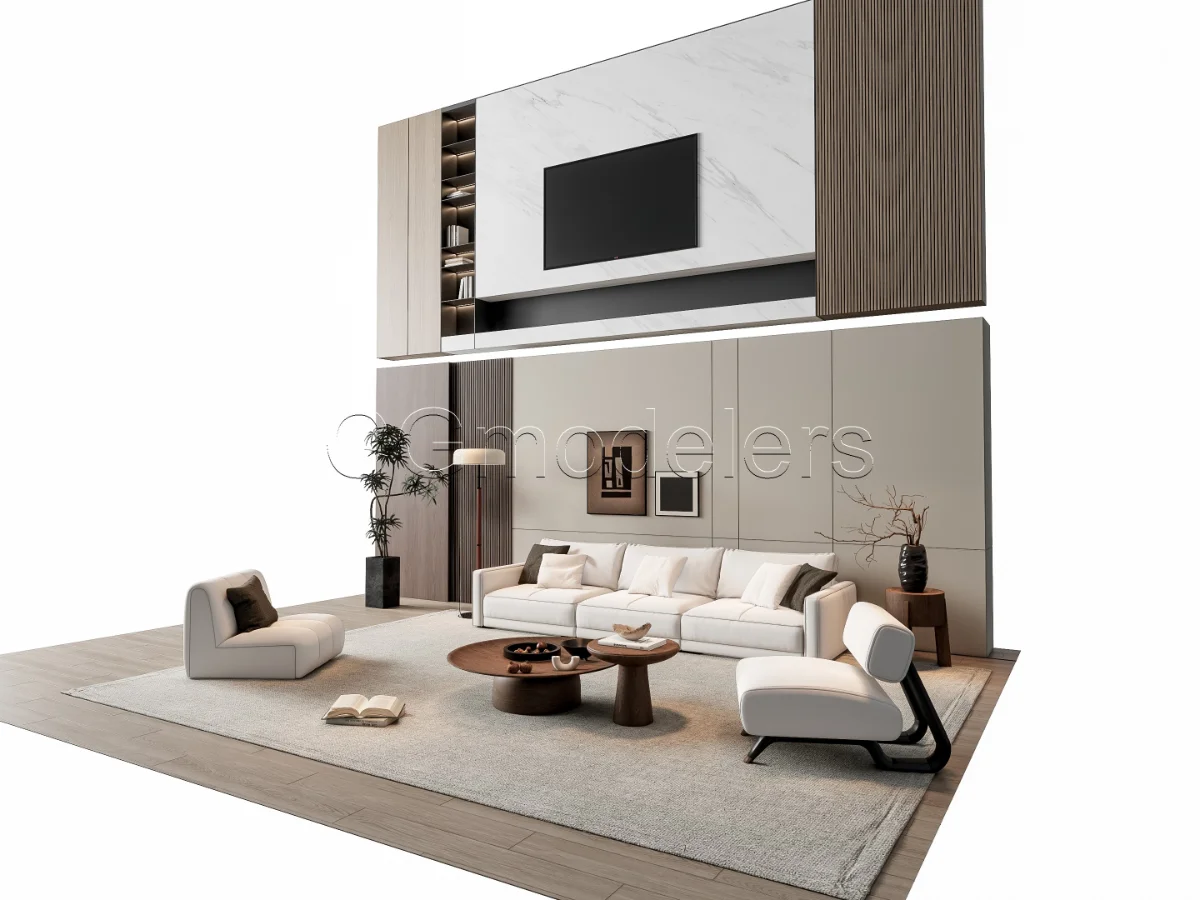 MODERN LUXURY LIVING ROOM SET 8 Image 17