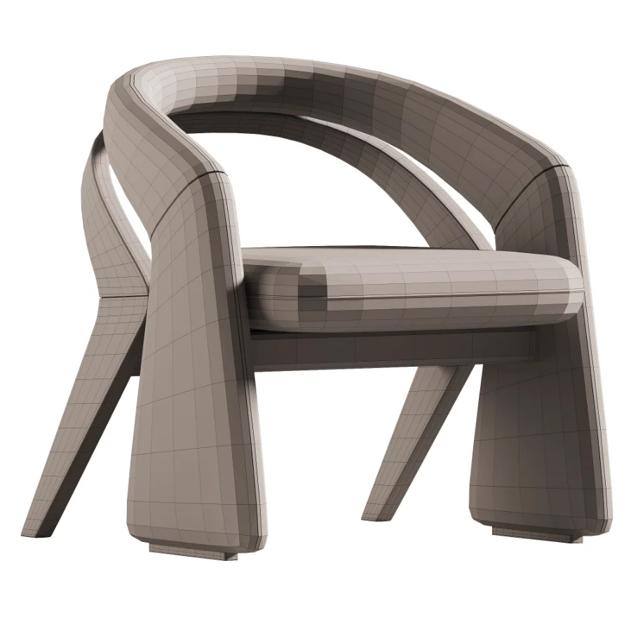 Dining Chair in Black Wood Finish and Gray Fabric Image 2