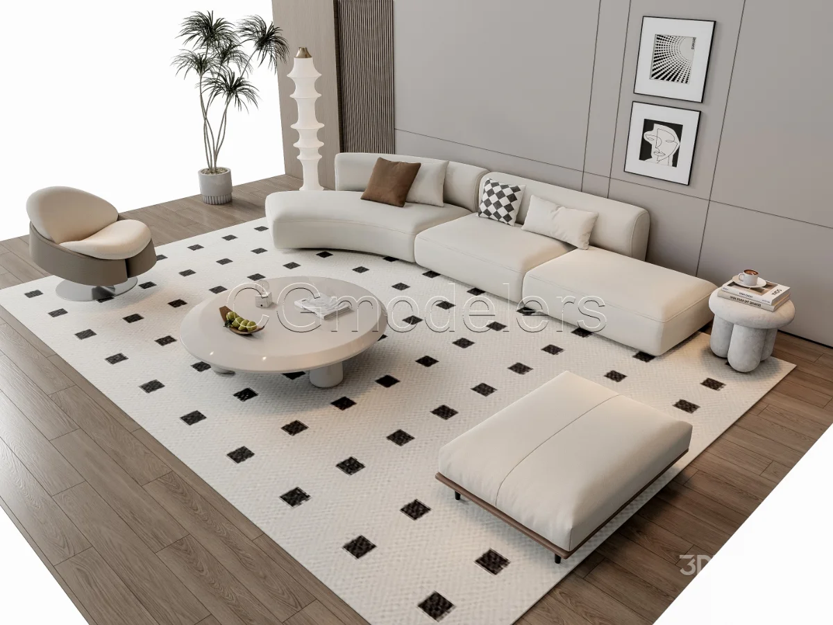 MODERN LUXURY LIVING ROOM SET 11 Image 4