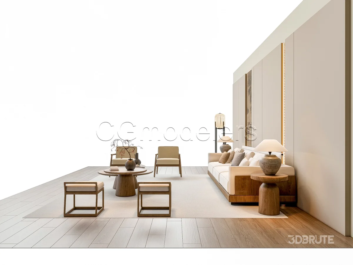 MODERN LUXURY LIVING ROOM SET 2 Image 6