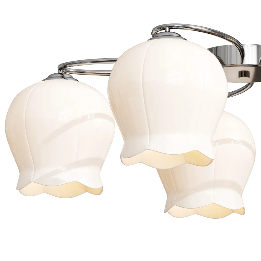 Floral Glass Ceiling Lamp Image 4