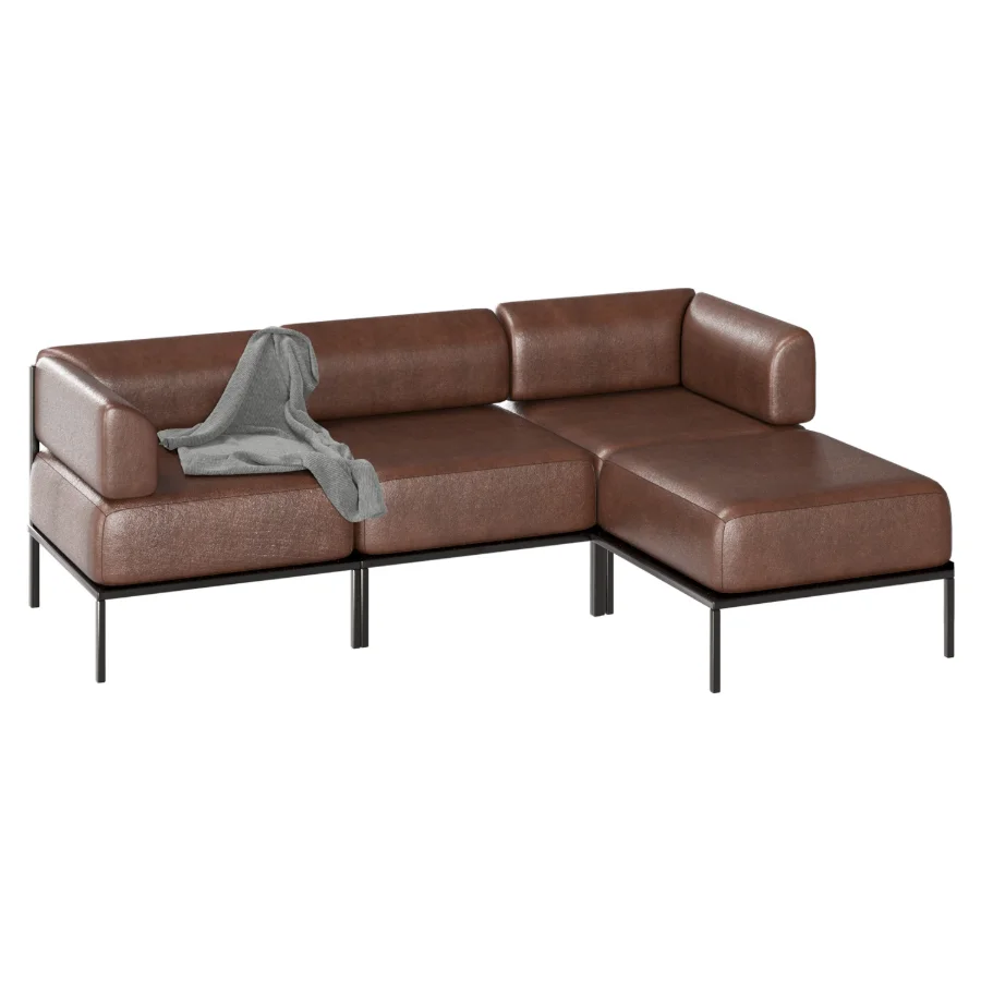 Leather Corner Sofa Image 1