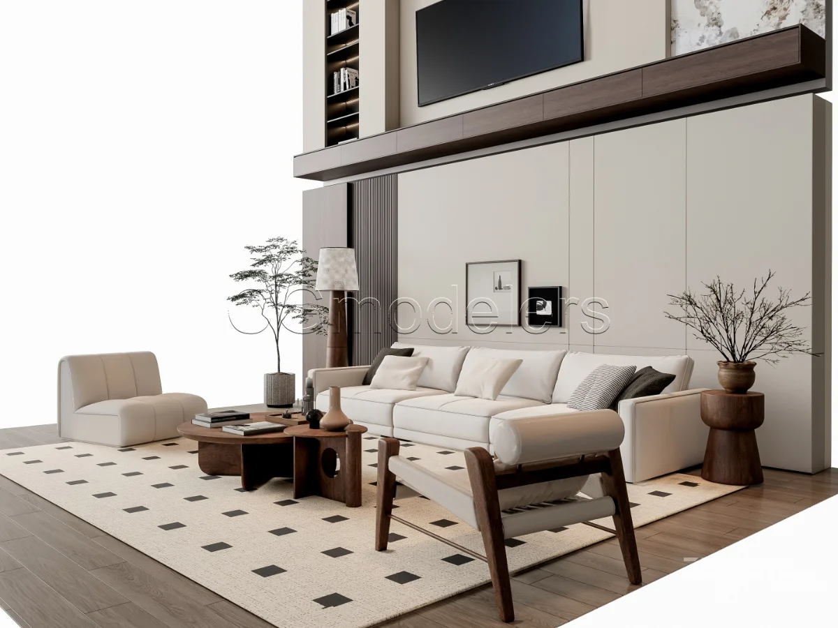 MODERN LUXURY LIVING ROOM SET 6 Image 2