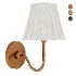Vintage Brass Burlap Wall Lamp - Thumbnail 9