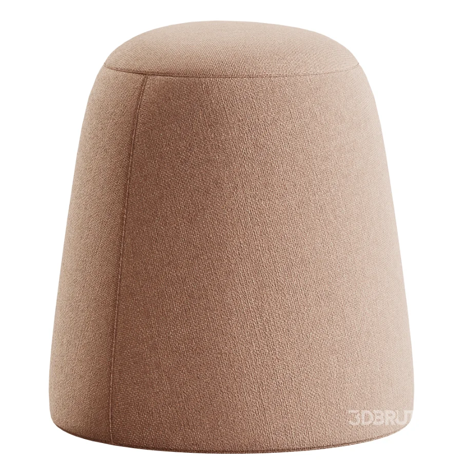 Pouf Curly Velour Terracotta Image 5