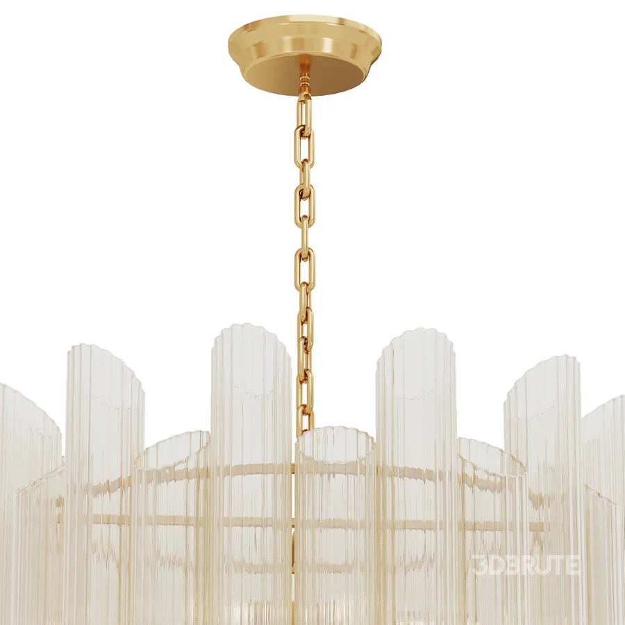 Light Crystal Clear Glass Tubes Chandelier Image 3