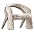 Dining Chair in Black Wood Finish and Gray Fabric - Thumbnail 1