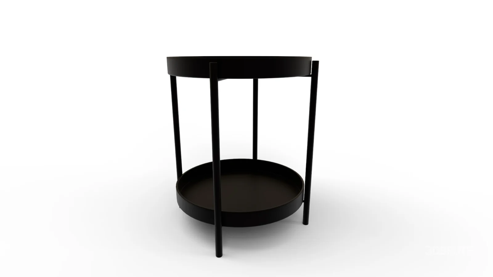 Tier Round Storage Side Table End Table Image 2