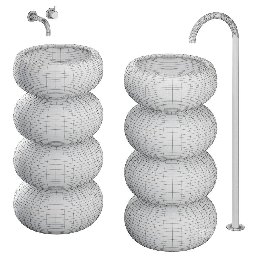 Freestanding Clay Basins FB IV | Studio LOHO Image 5