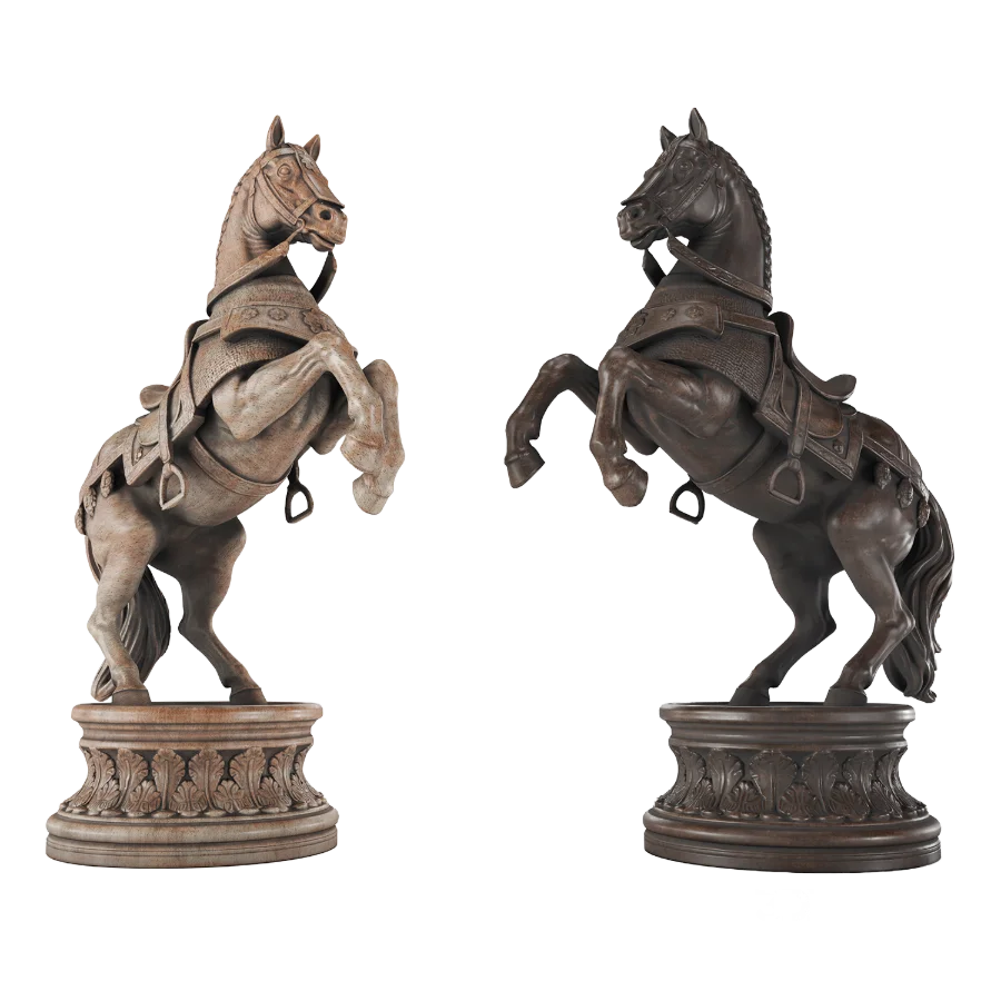 Chess Set 02 – Decorative Renaissance Chess Set with Sculptural Pieces Image 3