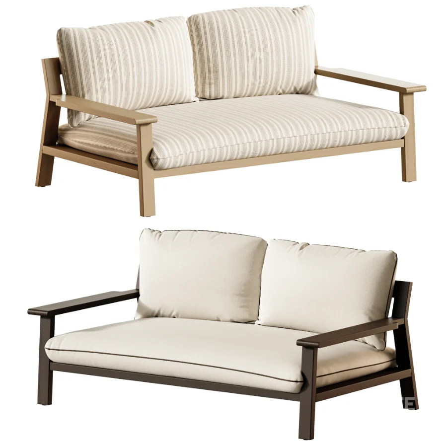 Amir 2-Seater Outdoor Day Bed in Acacia Image 1