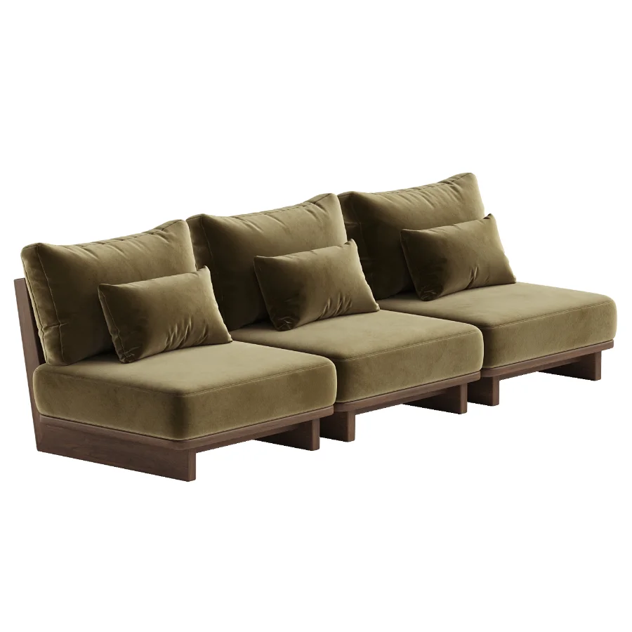 Daphne Outdoor Armless Sofa Image 3