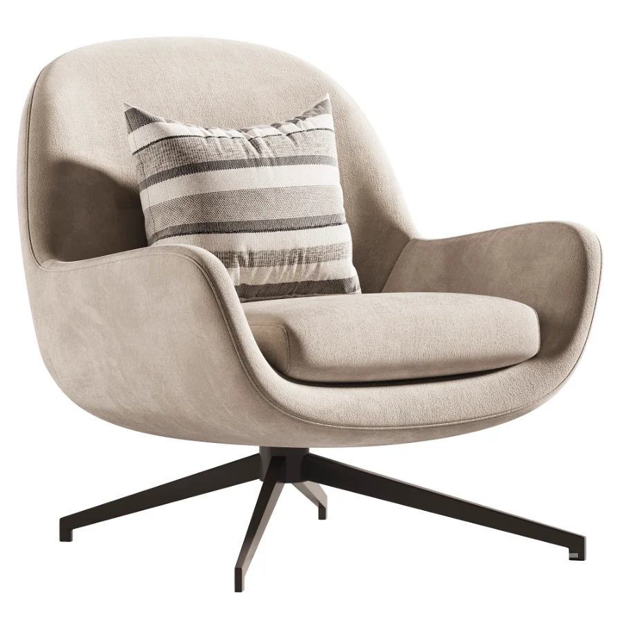 Jensen lowback swivel armchair Image 1