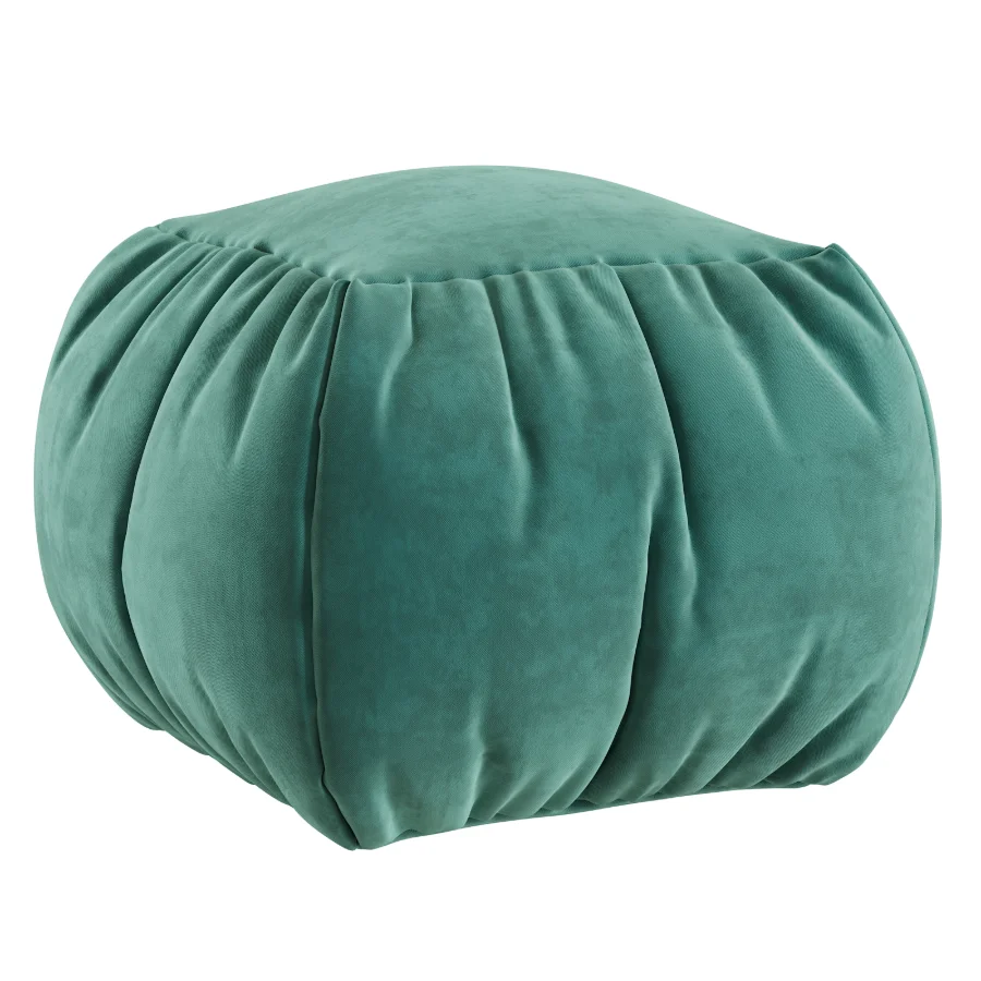 Velvet Pouf Image 3
