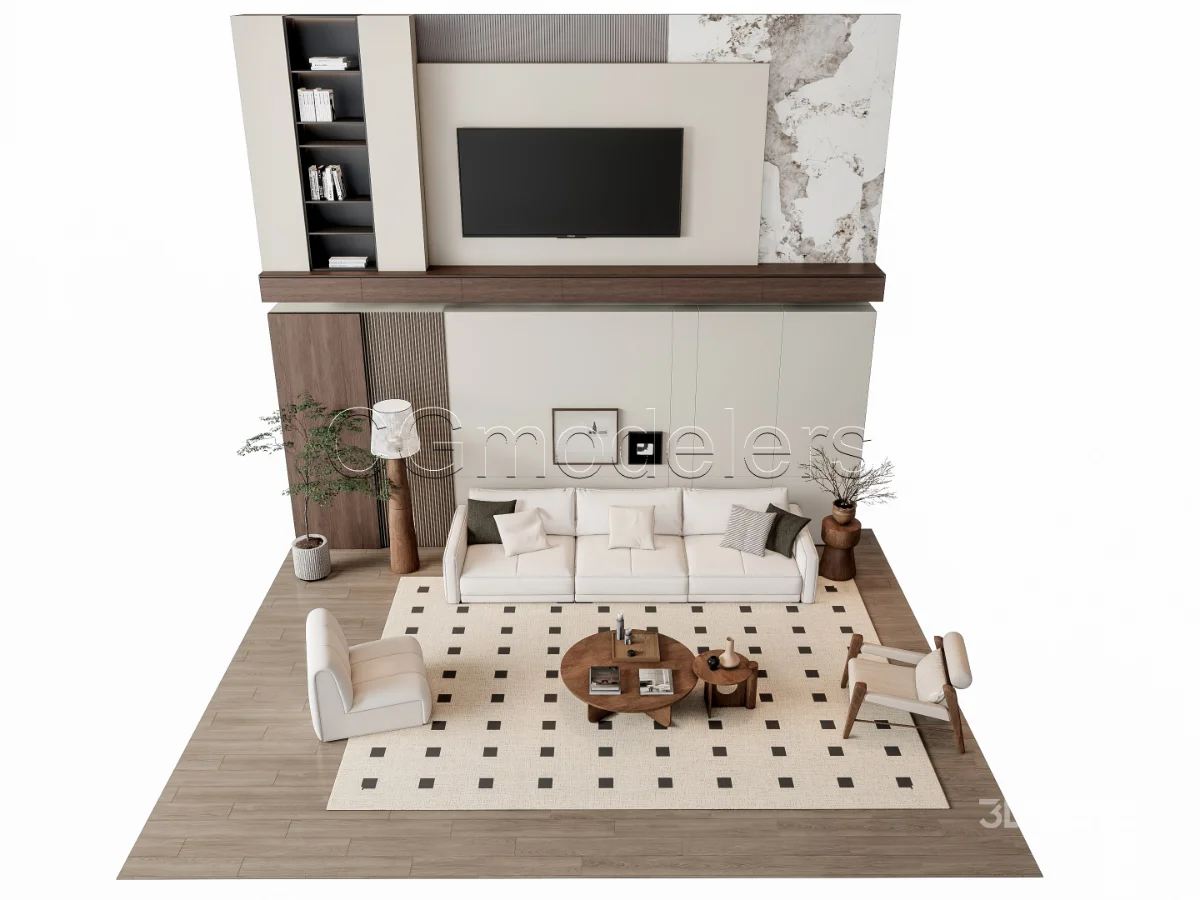 MODERN LUXURY LIVING ROOM SET 6 Image 7