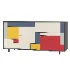 French Abstract Art Accent Cabinet - Thumbnail 2