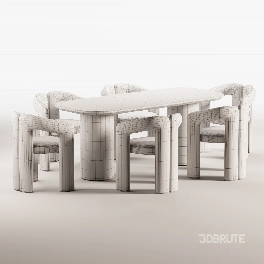 TONDO dining table and Dudet armchair Image 3