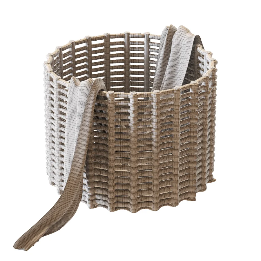 Laundry Basket with Clothes Image 3