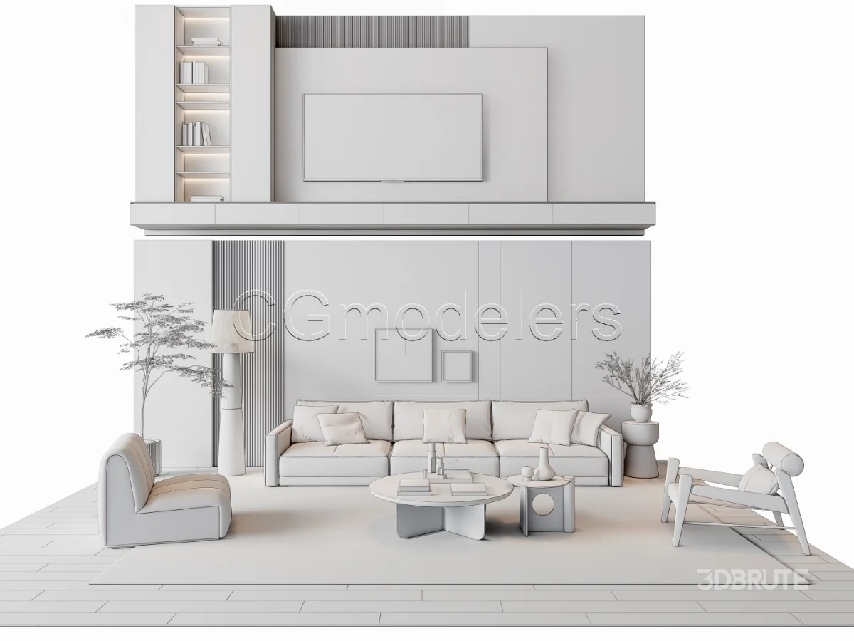 MODERN LUXURY LIVING ROOM SET 6 Image 15