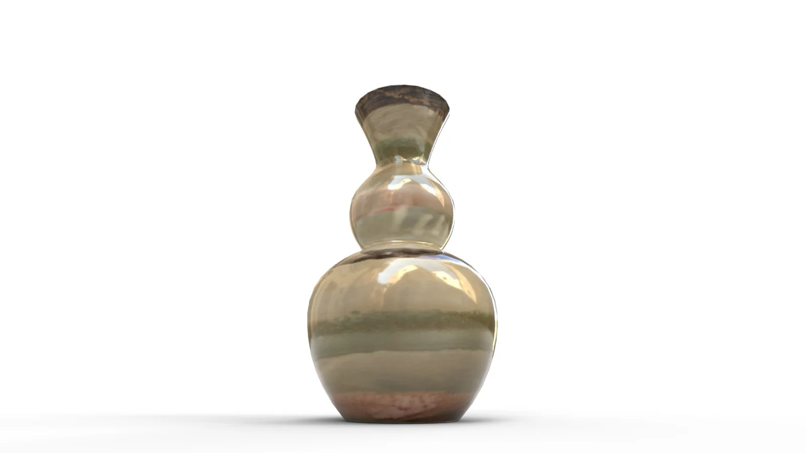 Bradburn Home Double Gourd Stripe Floor Vase Image 2