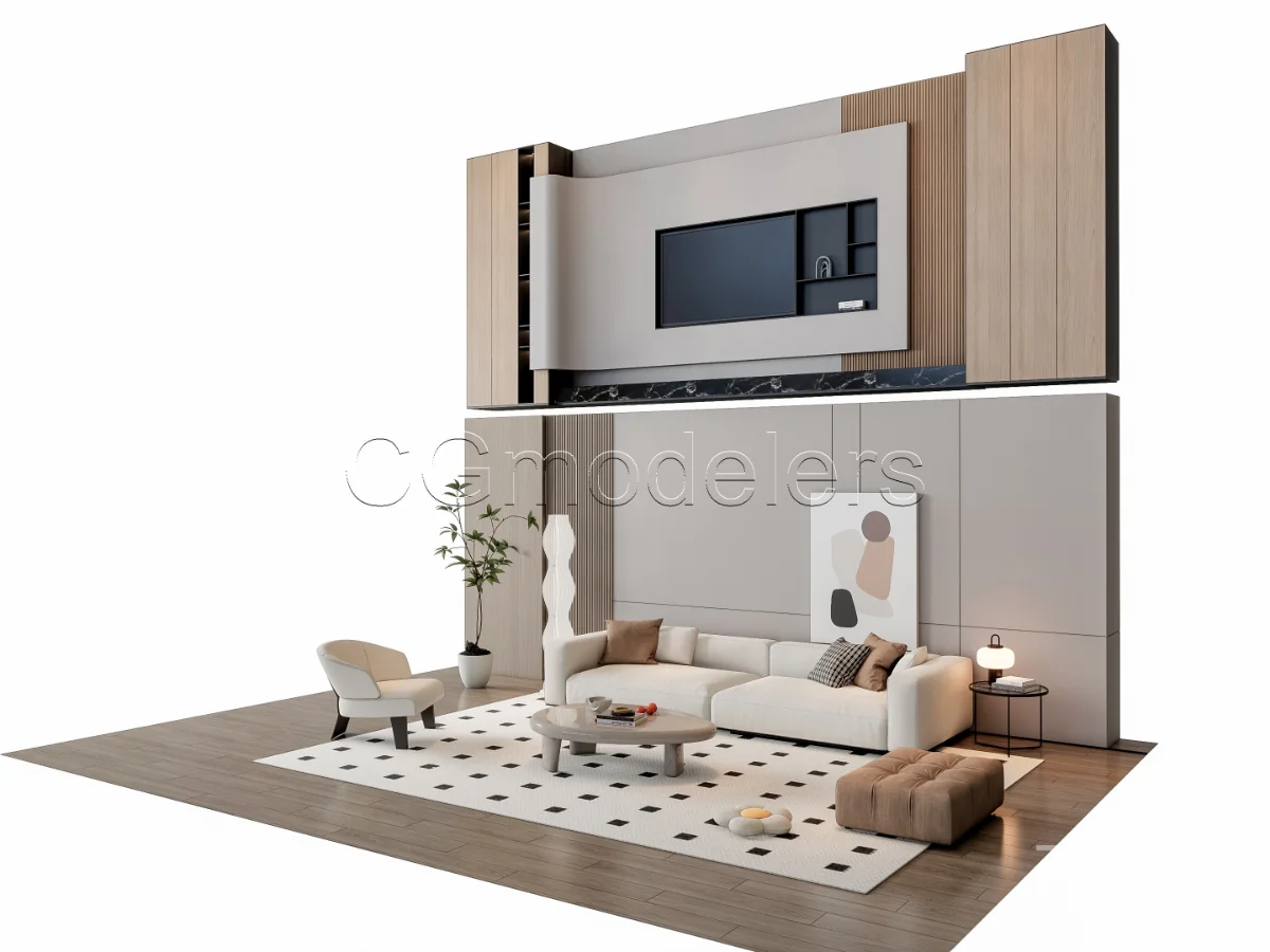 MODERN LUXURY LIVING ROOM SET 19 Image 14