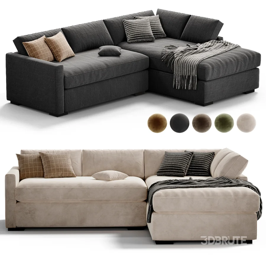 Clara Slim Arm Sleeper Sectional Image 5