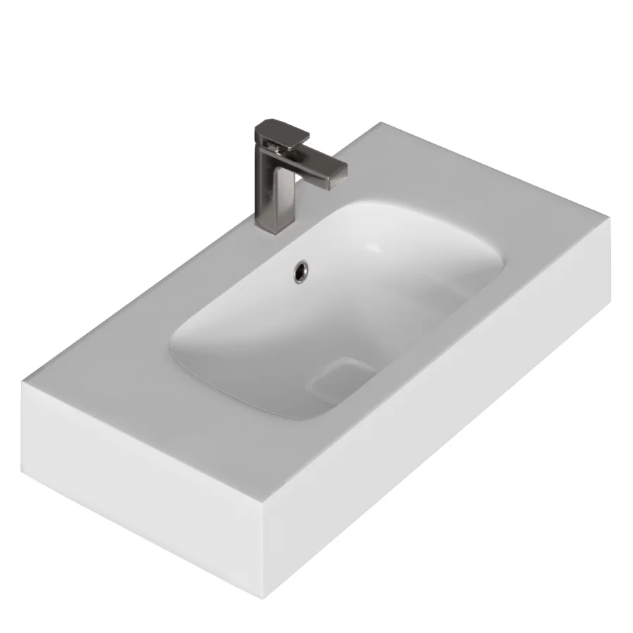 Aquaton Richmond 100 White Washbasin Image 1