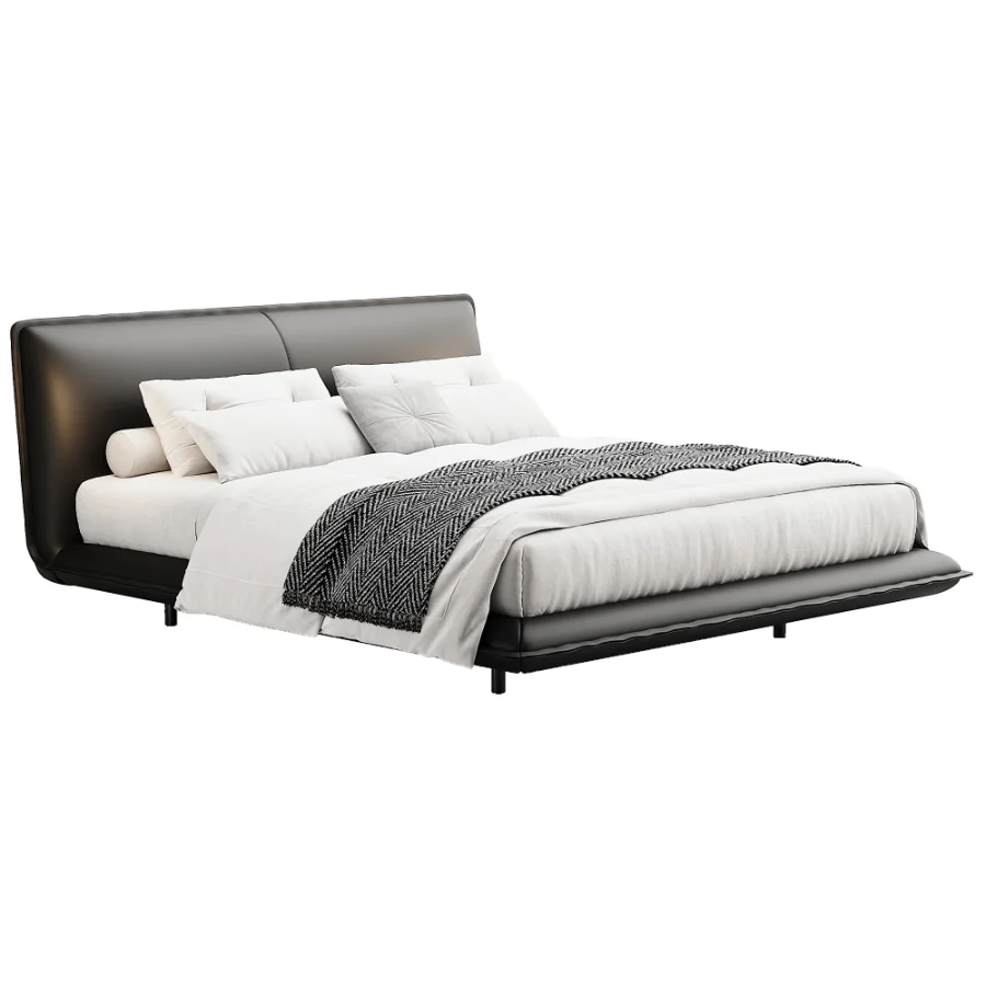 Piuma king Bed By Natuzzi Image 1
